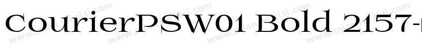 CourierPSW01 Bold 2157字体转换